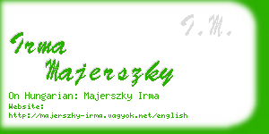 irma majerszky business card